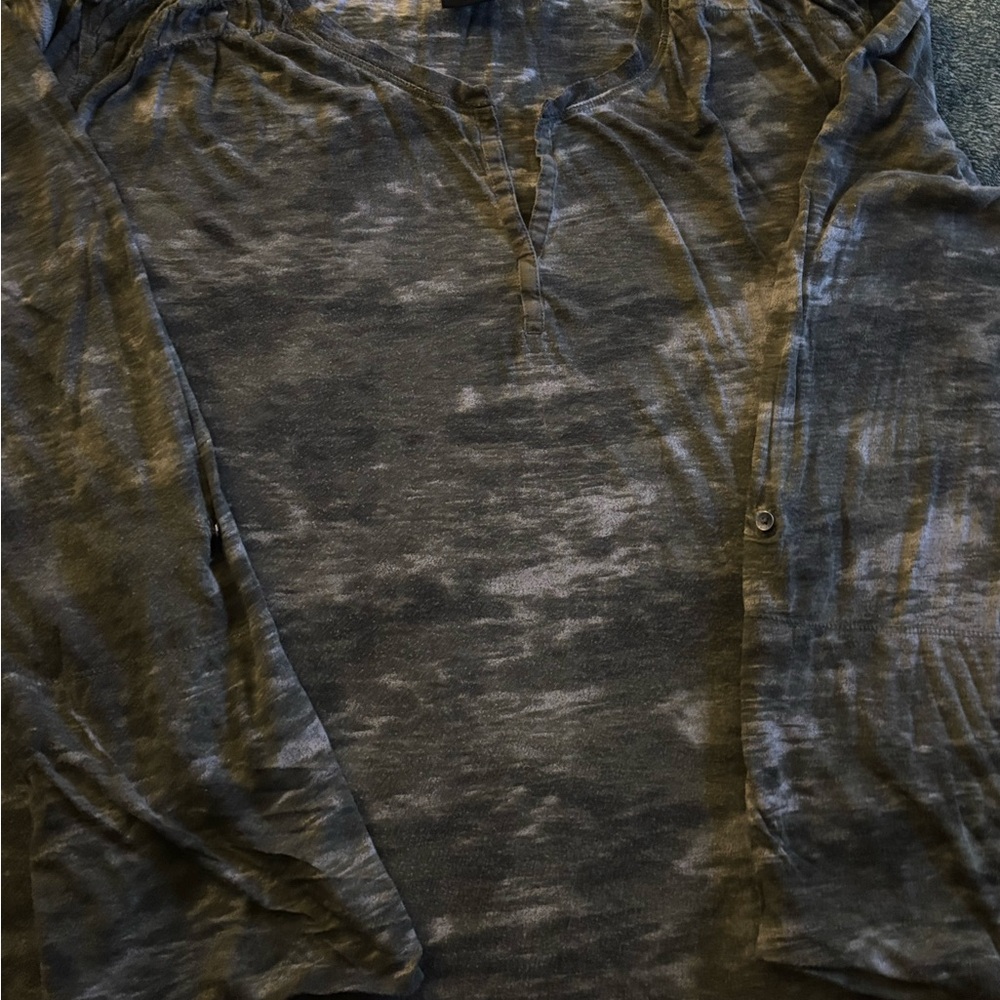 Calvin Klein Jeans Charcoal Tie-Dye Top